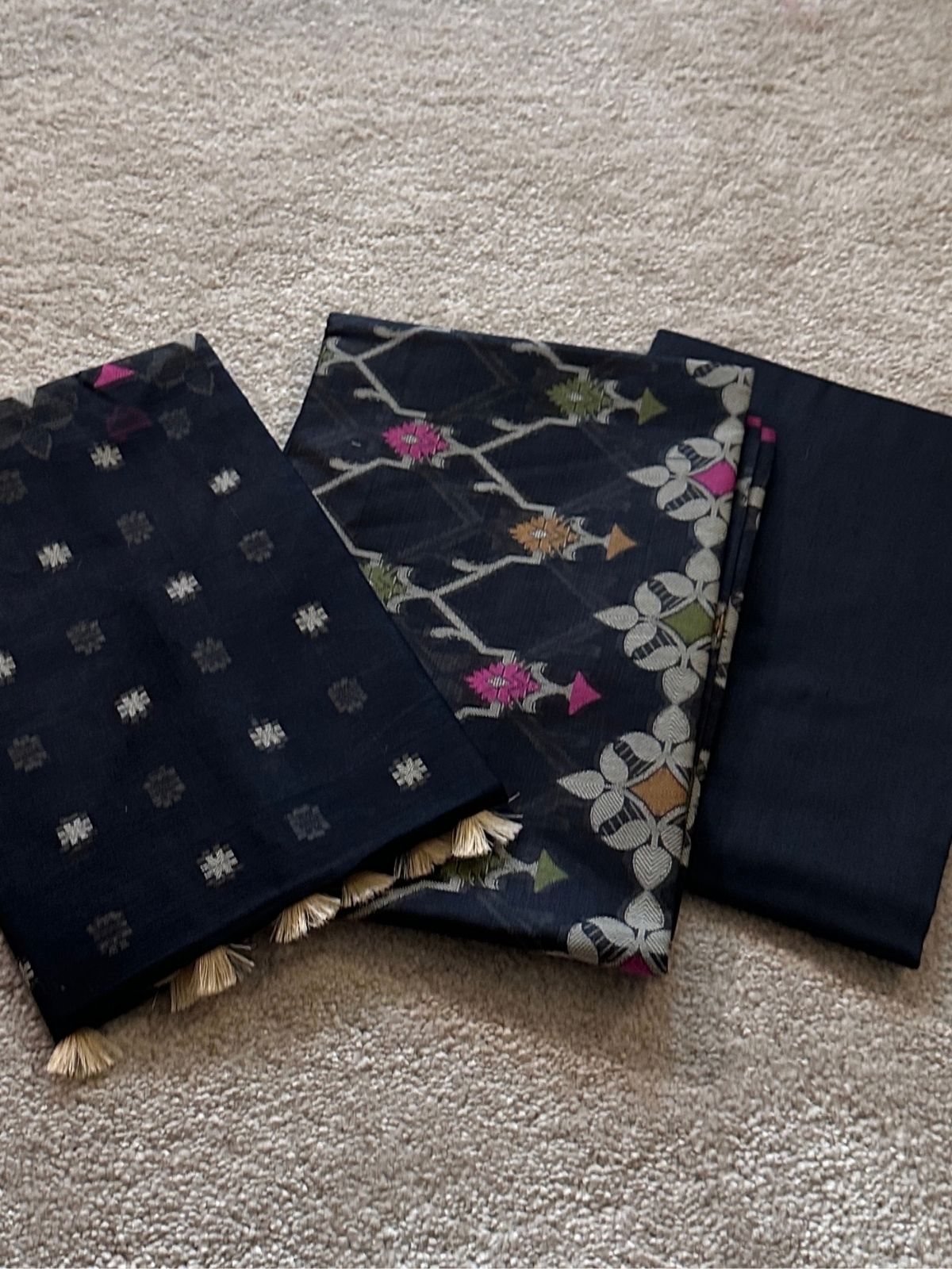 Kaashni- Jamdani Cotton Unstitched Set