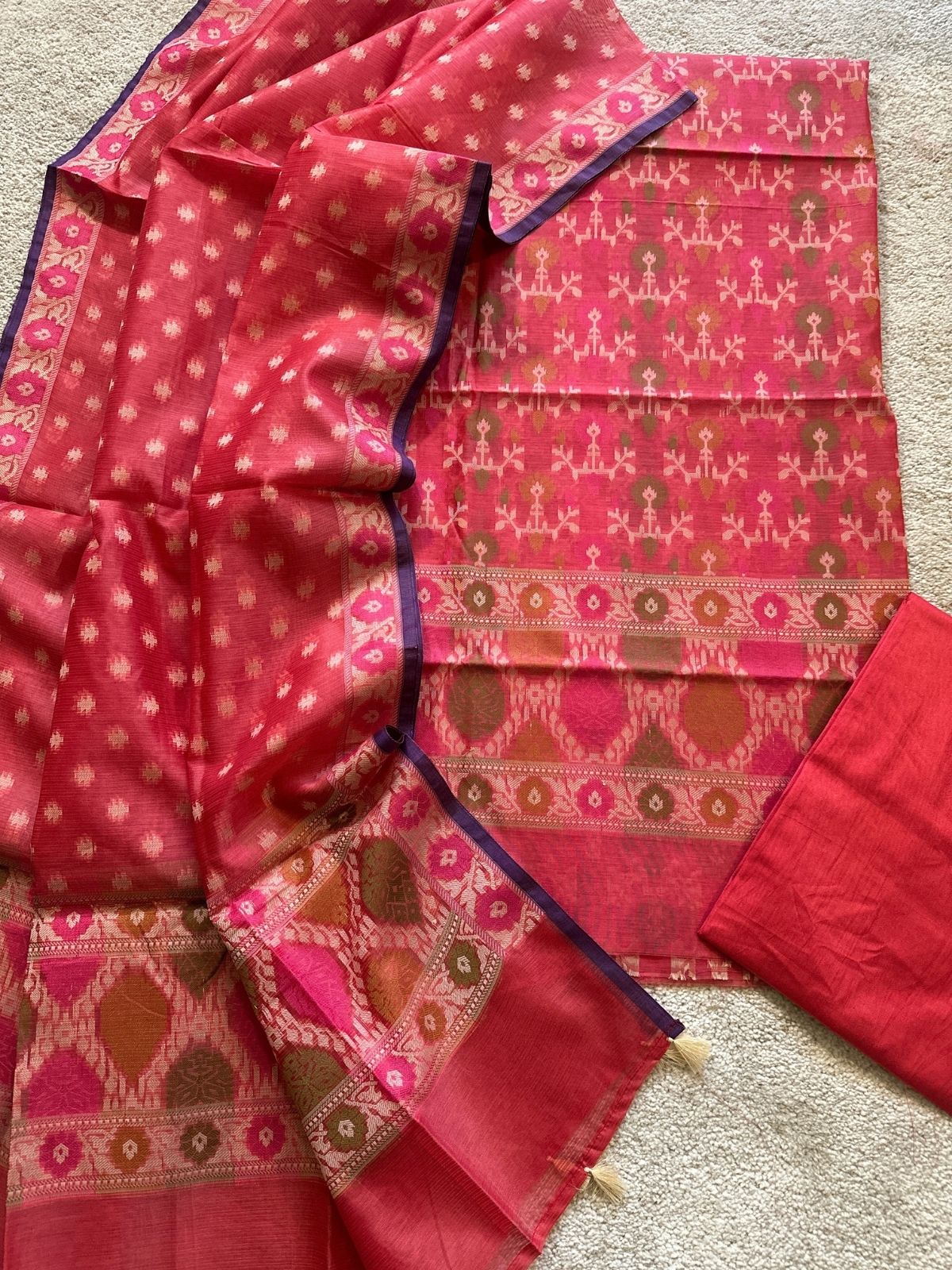 Rani- Jamdani Cotton Unstitched Set
