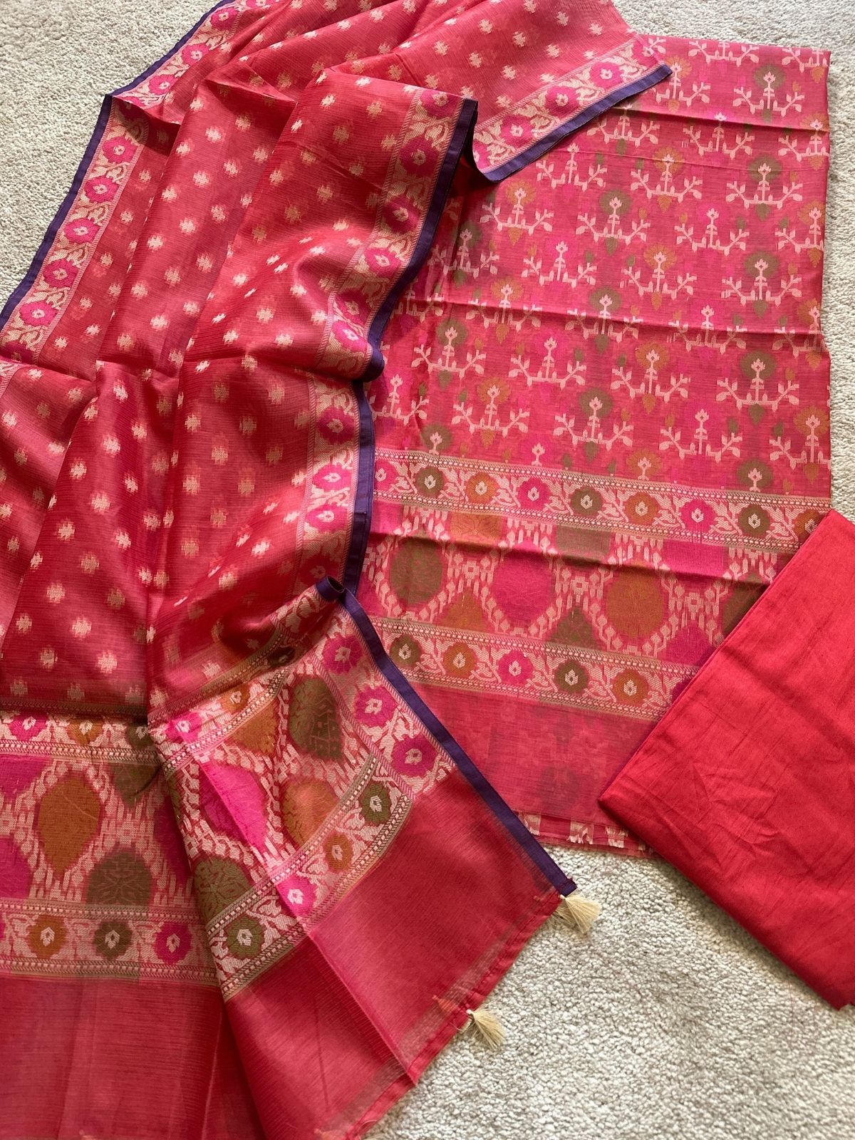 Rani- Jamdani Cotton Unstitched Set