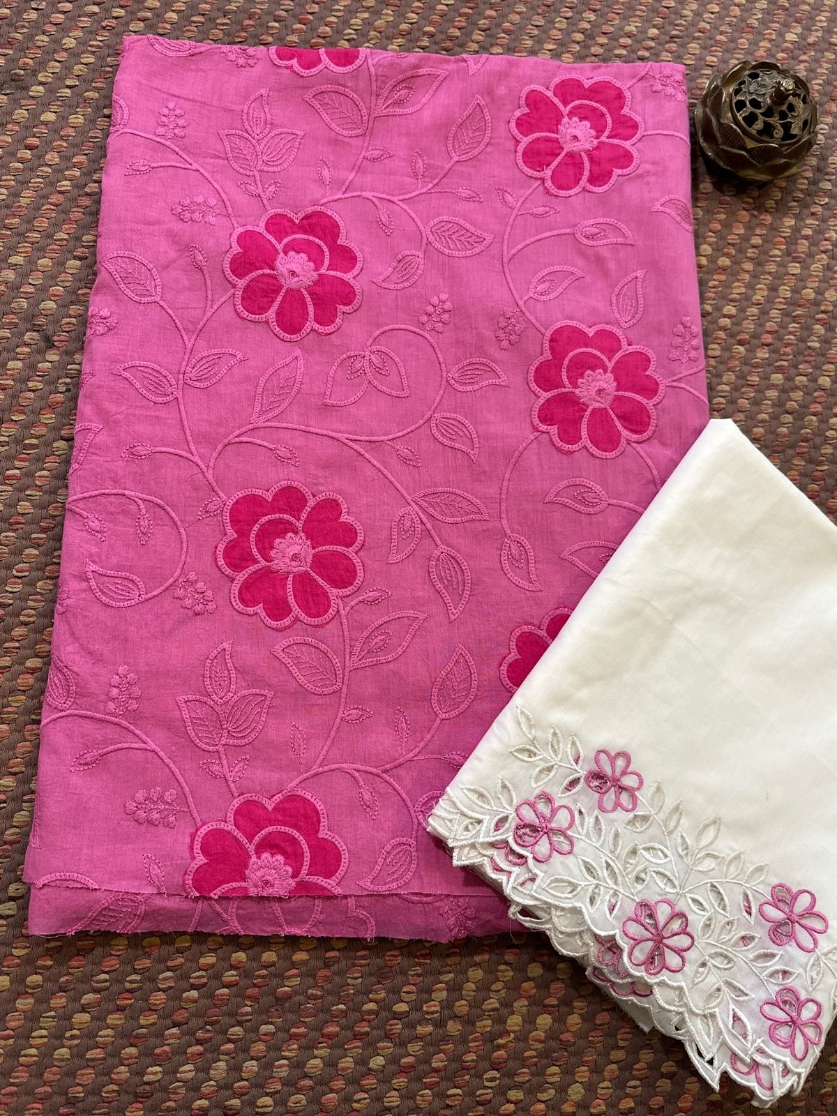 Premium Cotton Embroidered Unstitched Set