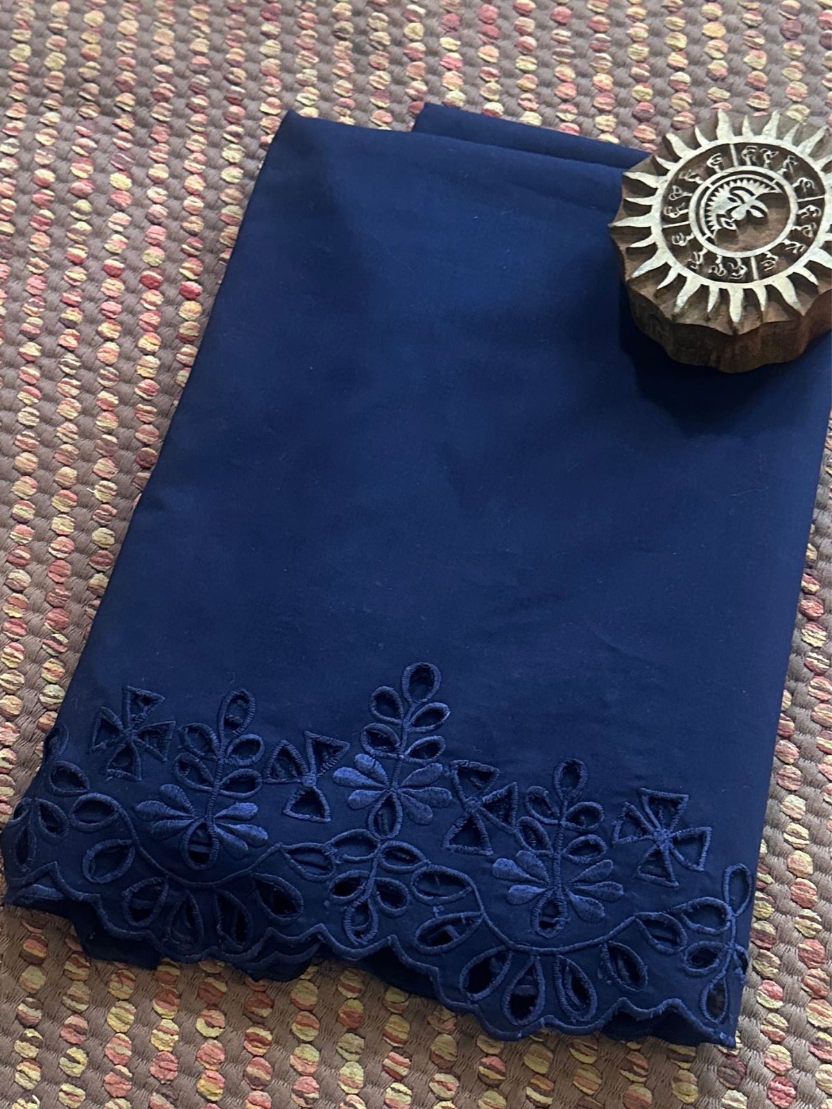 Bottom Wear Fabric with Cutwork Embroidery