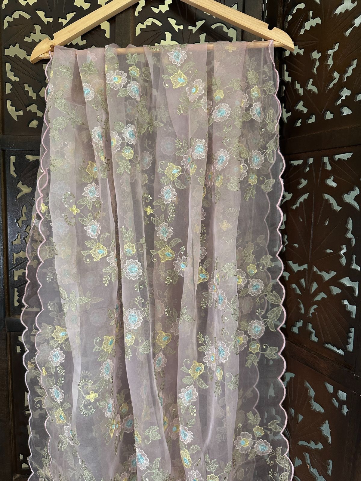 Premium Pure Organza Embroidered Dupatta