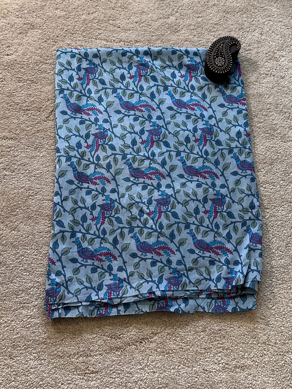 Bird View- Chanderi Silk Fabric