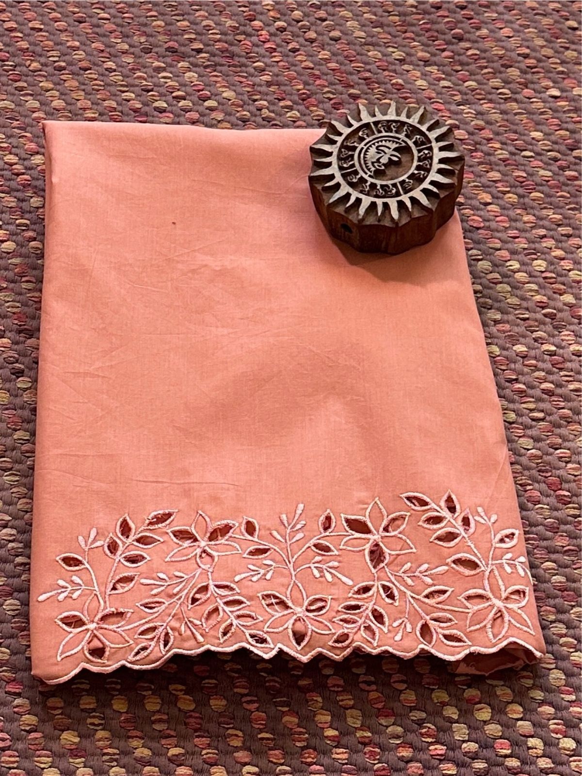 Bottom Wear Fabric with Cutwork Embroidery