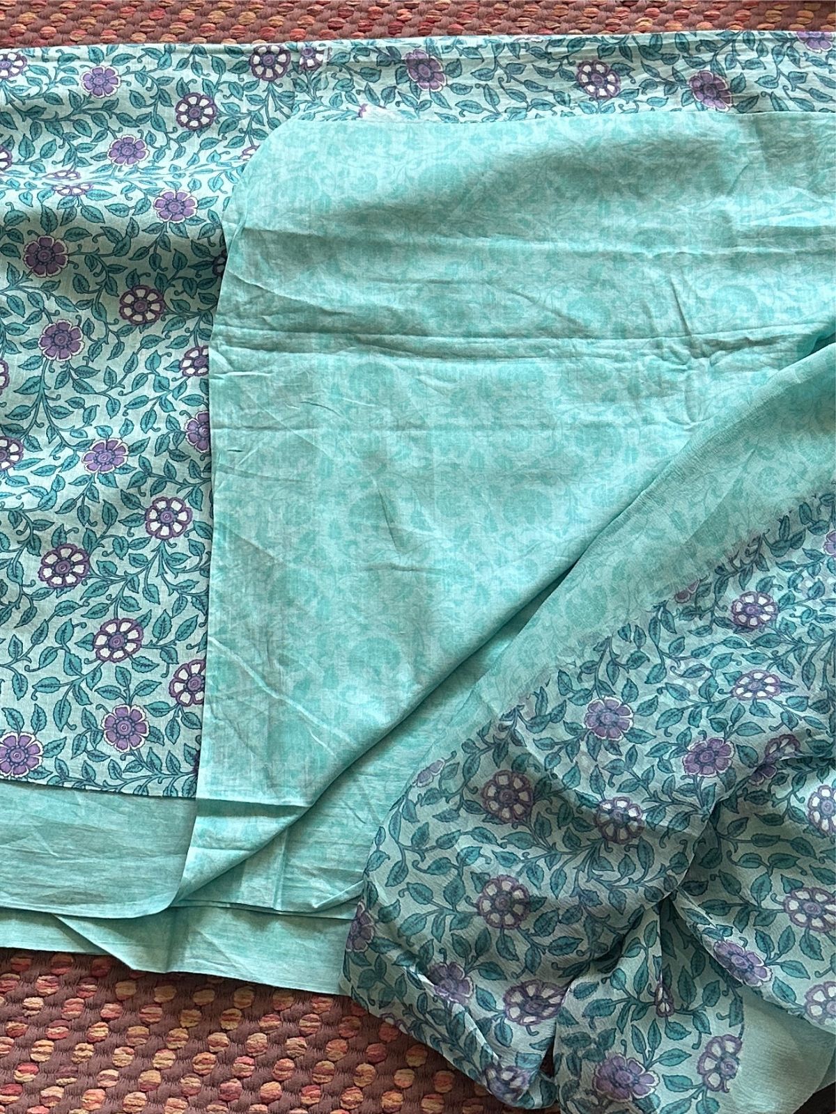 Pure Cotton Unstitched Set with Chiffon Dupatta