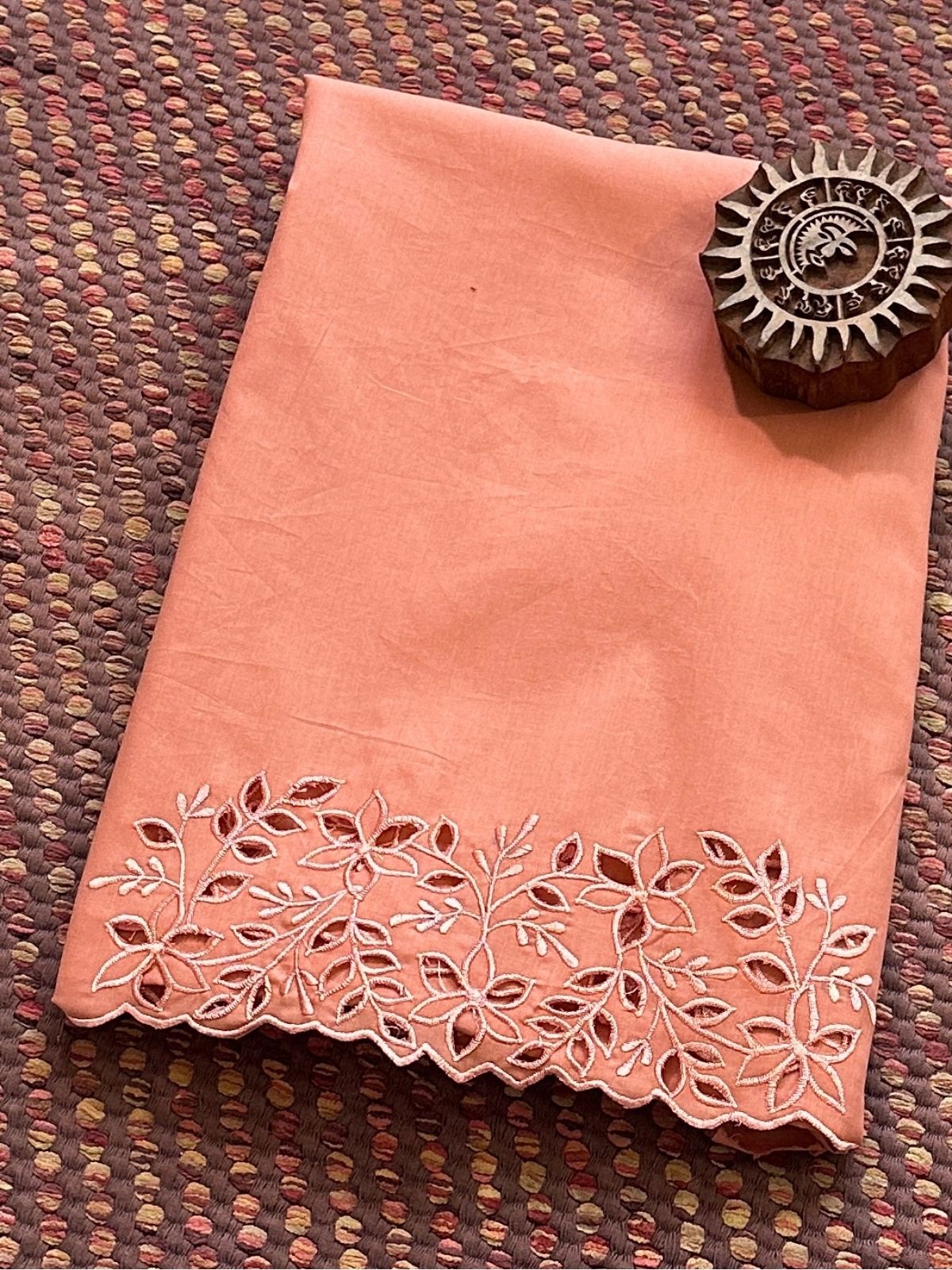 Bottom Wear Fabric with Cutwork Embroidery