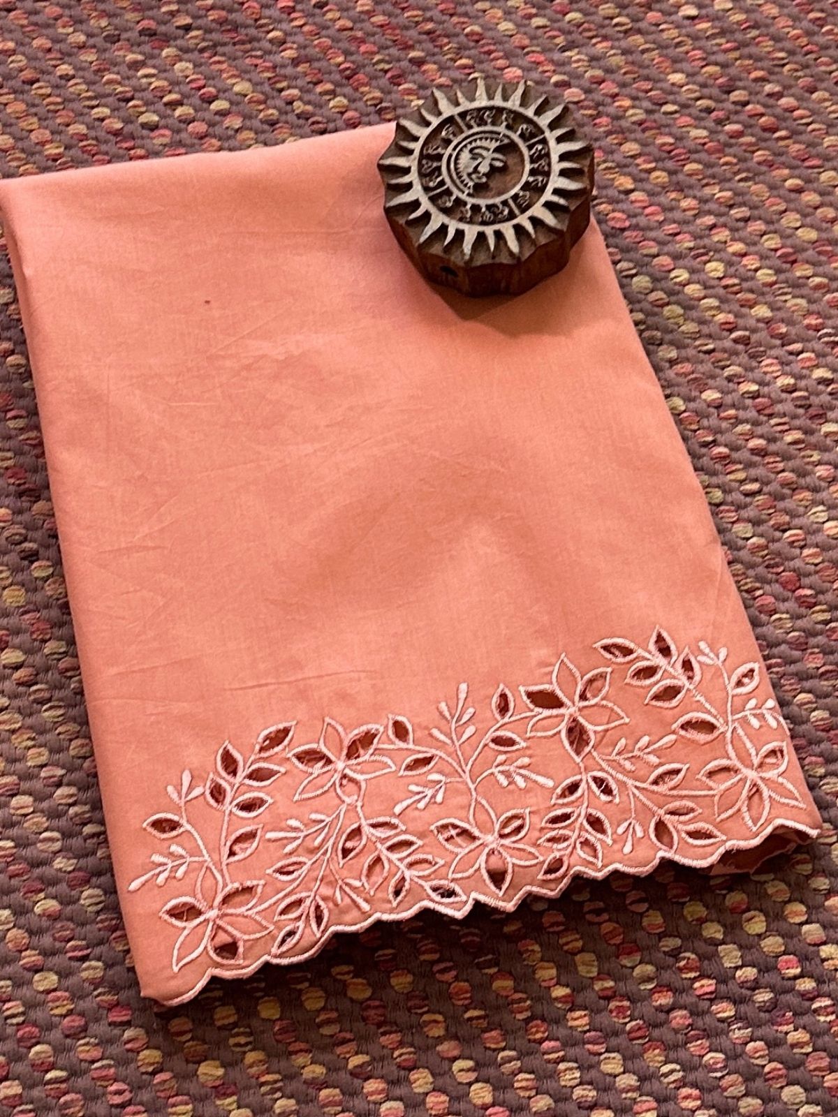 Bottom Wear Fabric with Cutwork Embroidery