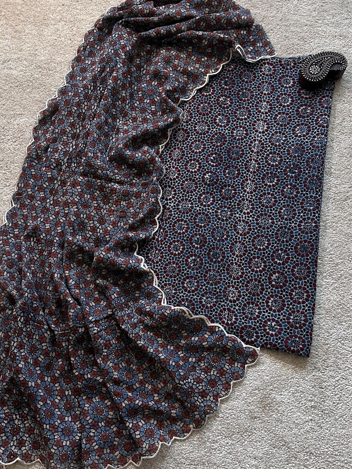 Zoya Set - Ajrak Unstiched