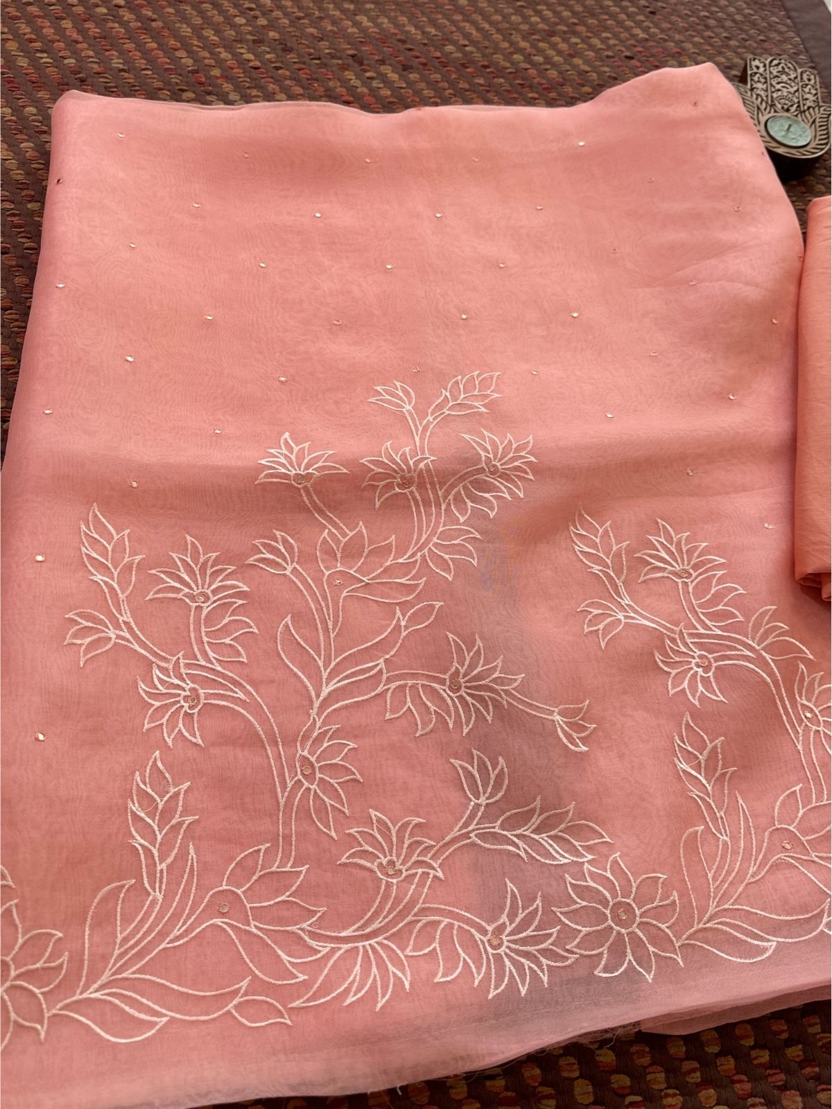 Pure Organza Embroidered Unstitched Set