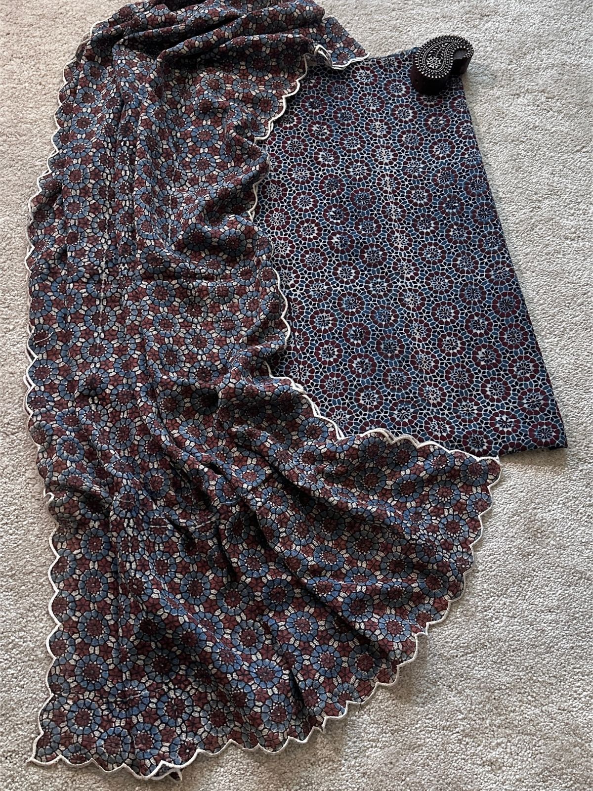 Zoya Set - Ajrak Unstiched