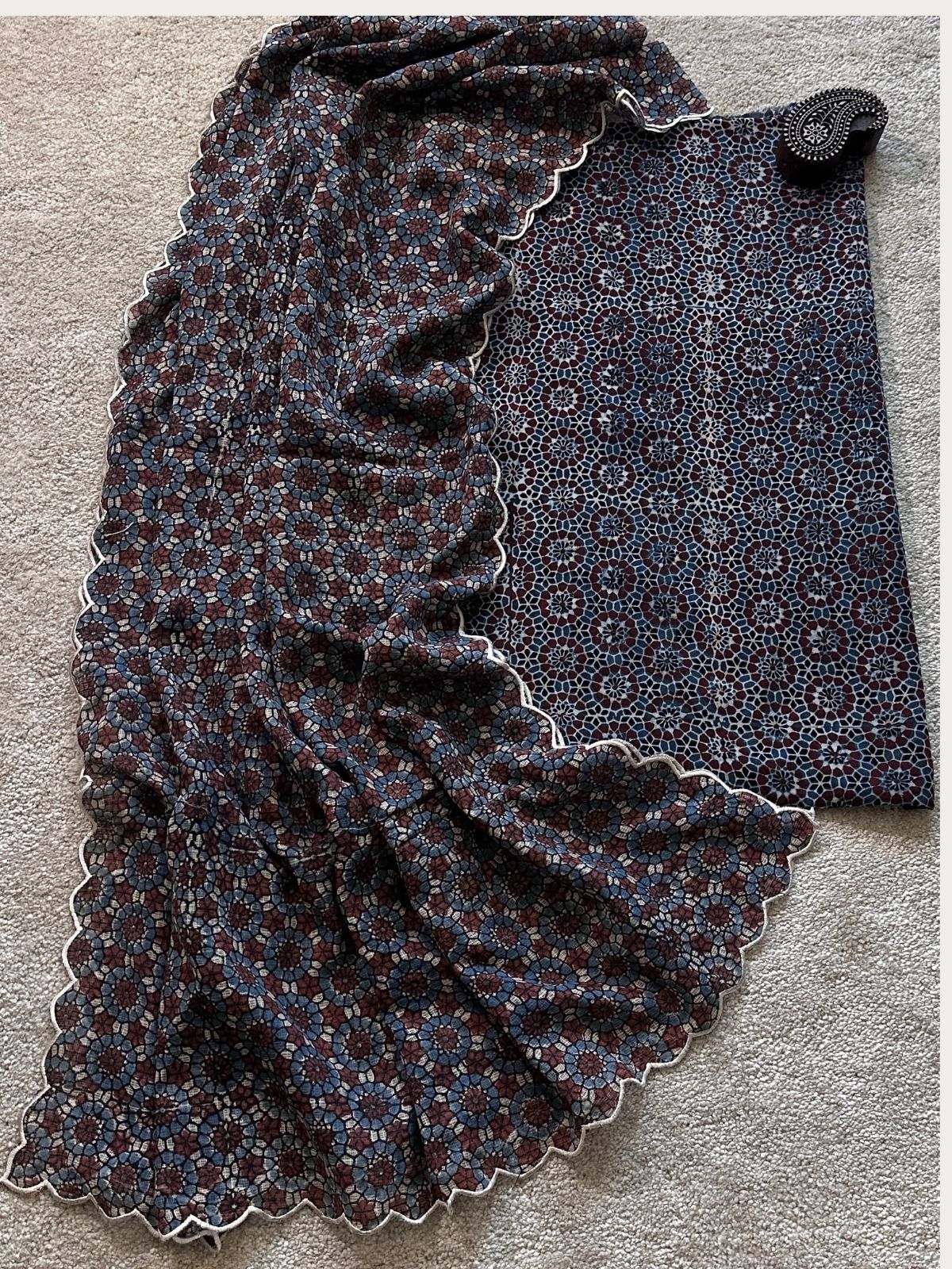 Zoya Set - Ajrak Unstiched