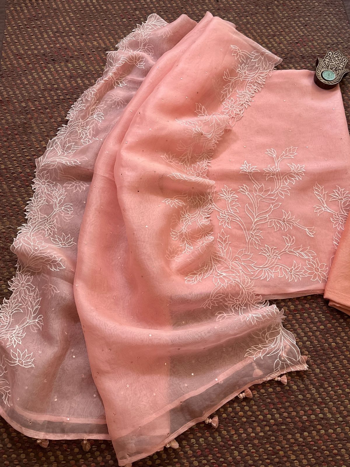 Pure Organza Embroidered Unstitched Set