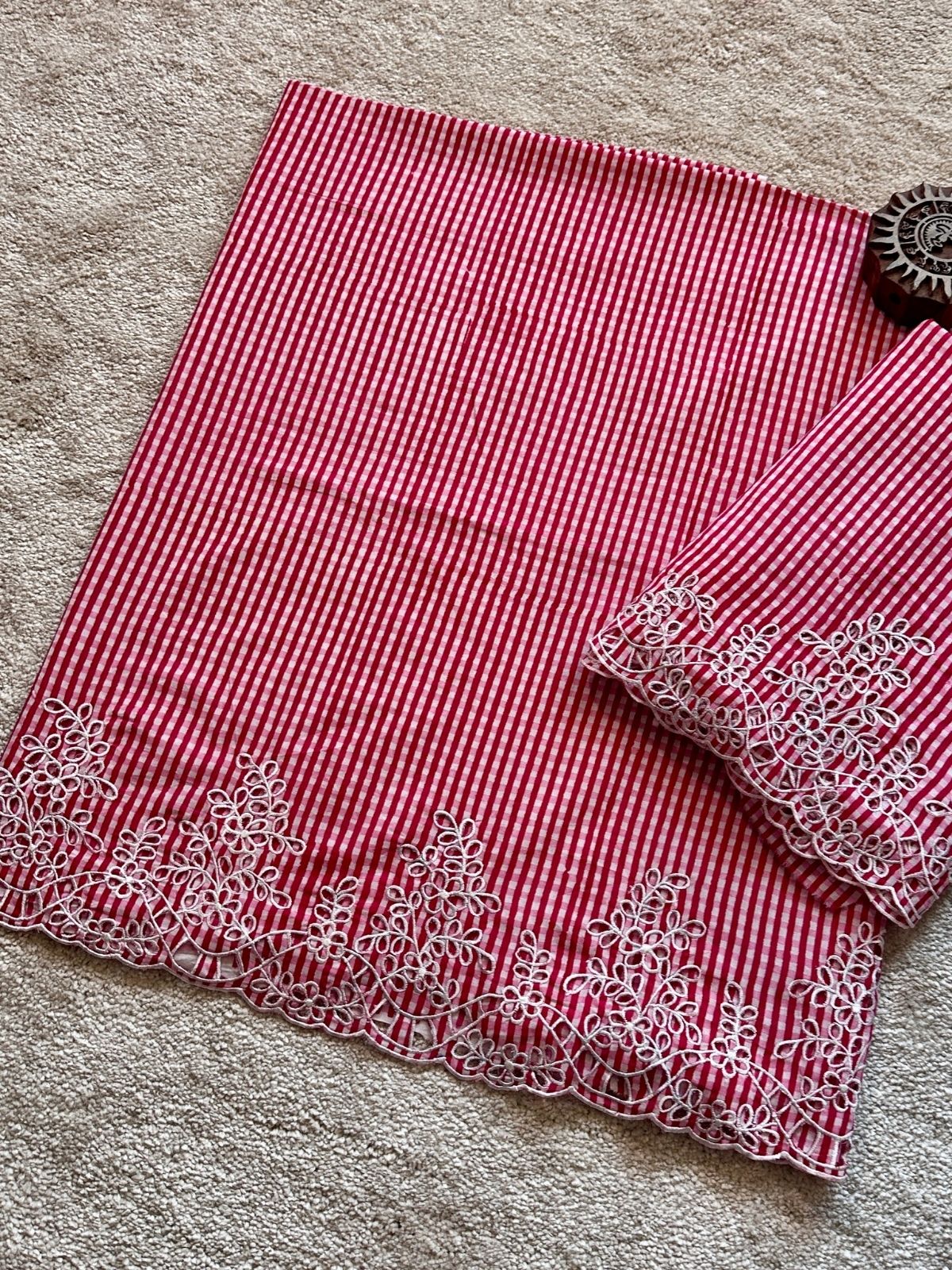 Roseate Set - Coord Set with Cutwork Embroidery