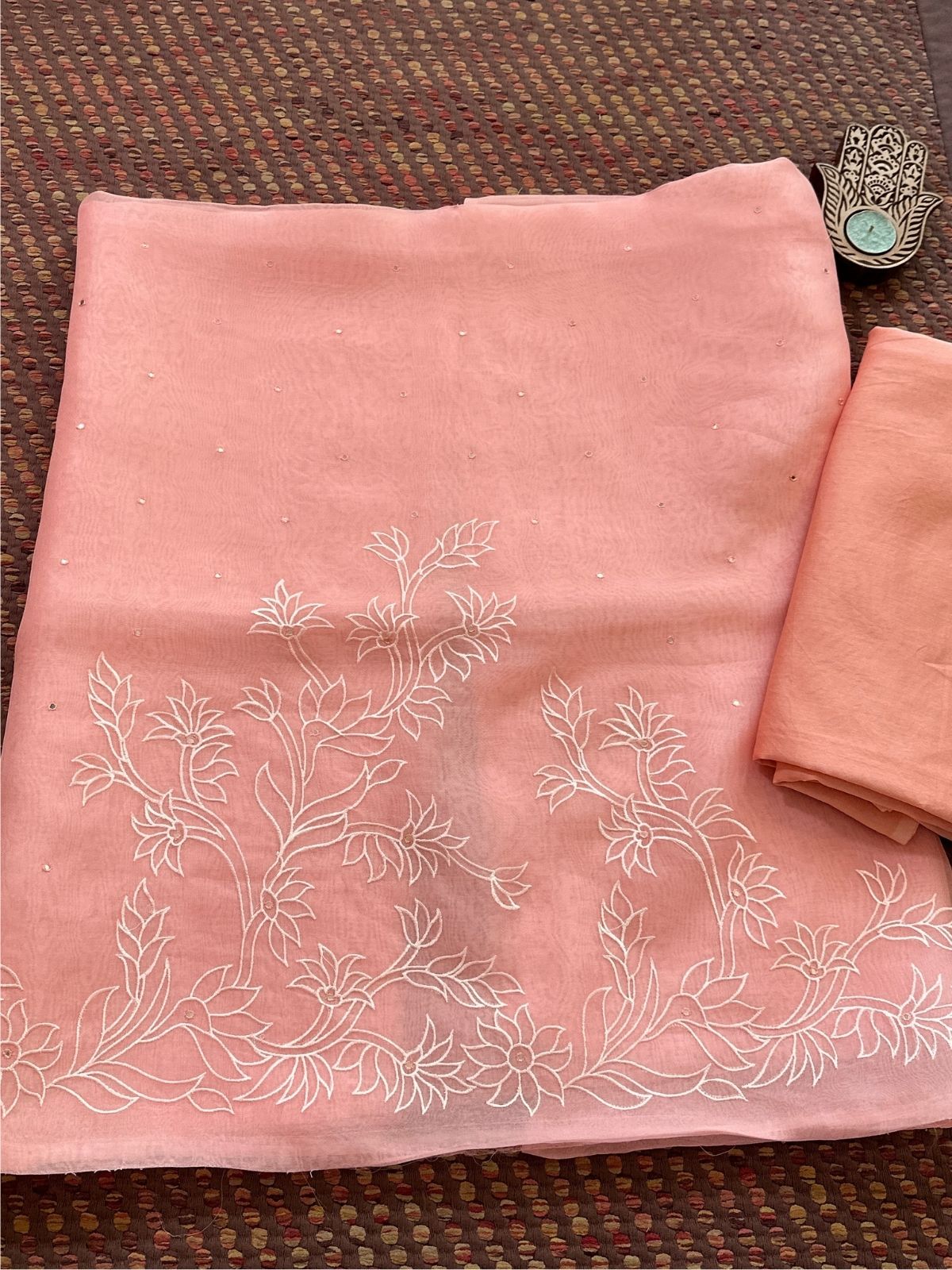 Pure Organza Embroidered Unstitched Set