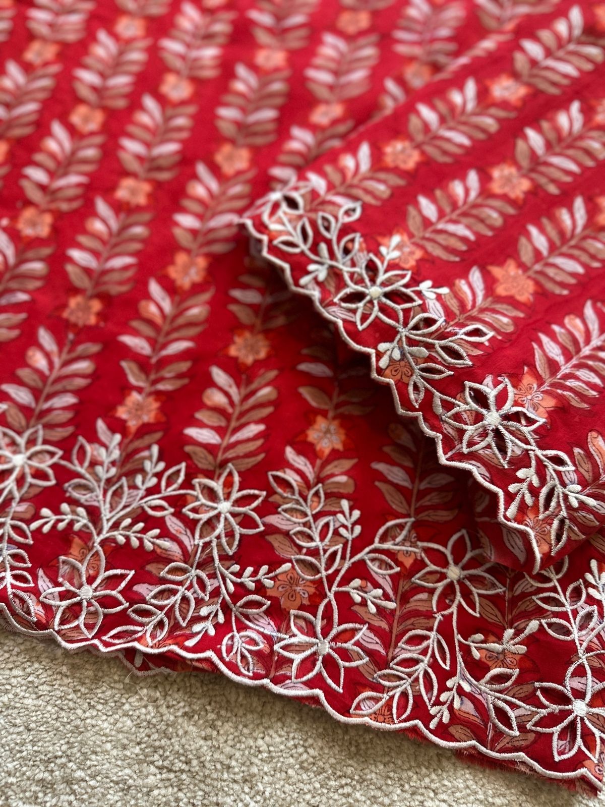 Palash Coord Set- with Cutwork Embroidery