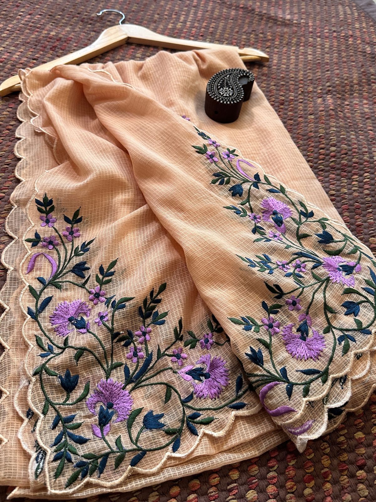 Emroidered Kota Doria Dupatta