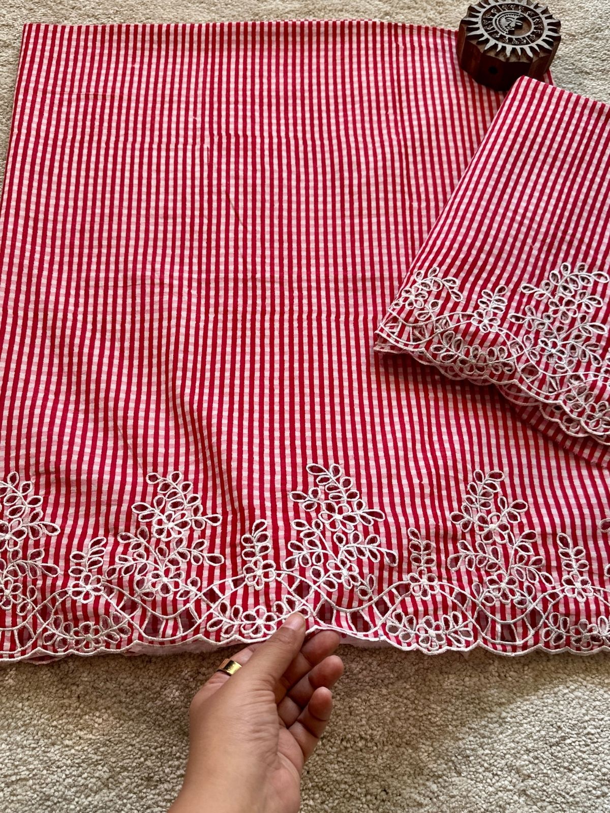 Roseate Set - Coord Set with Cutwork Embroidery