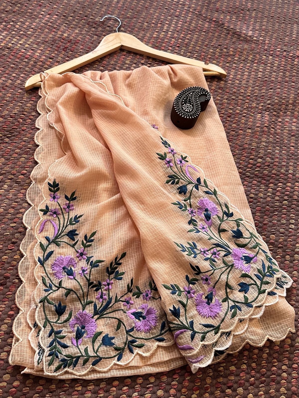 Emroidered Kota Doria Dupatta