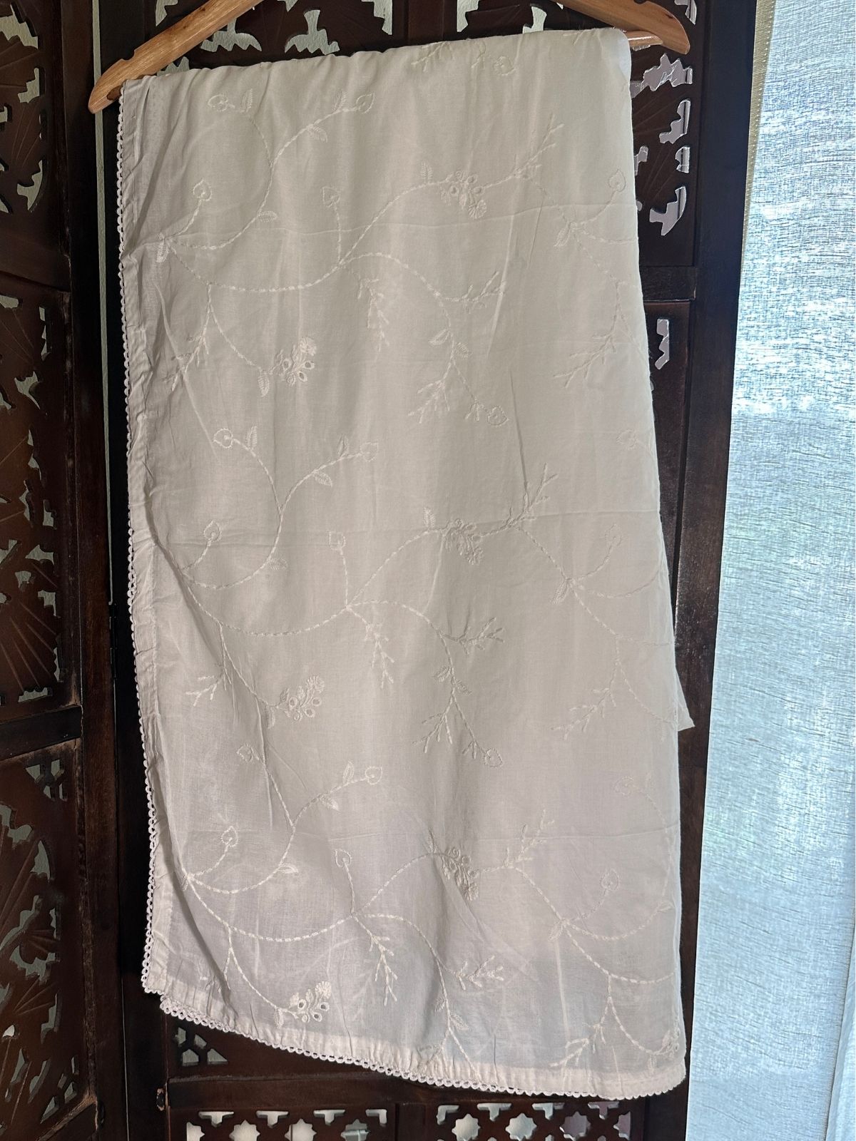 Pure Cotton Malmal Embroidered Dupatta