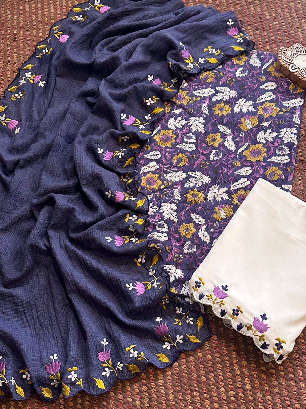 Pure Cotton Fabric with embroidered dupatta and bottom