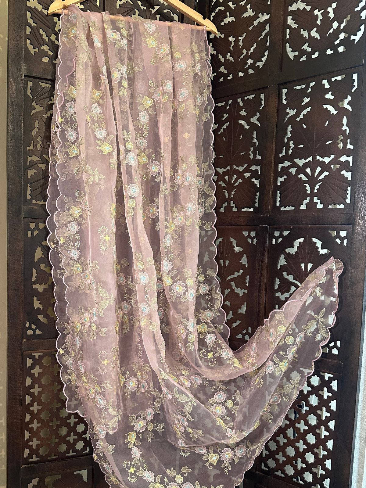 Premium Pure Organza Embroidered Dupatta