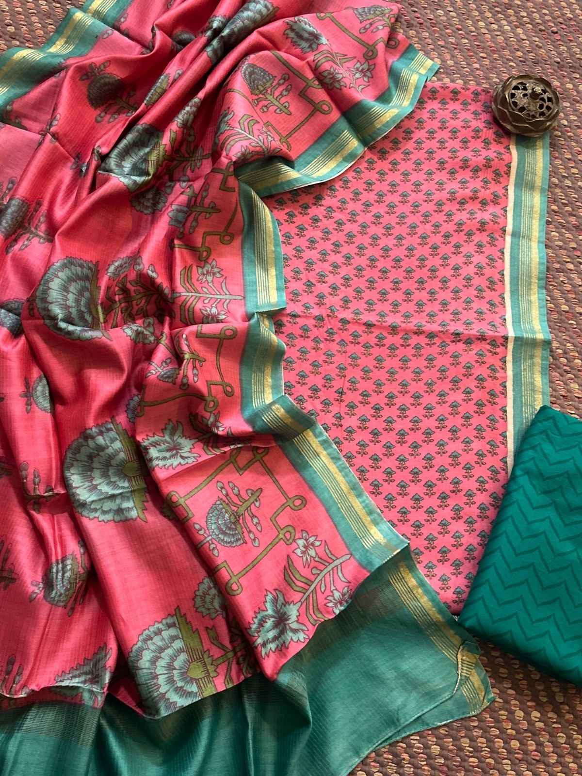 Maheshwari Silk Cotton Handblocked Set