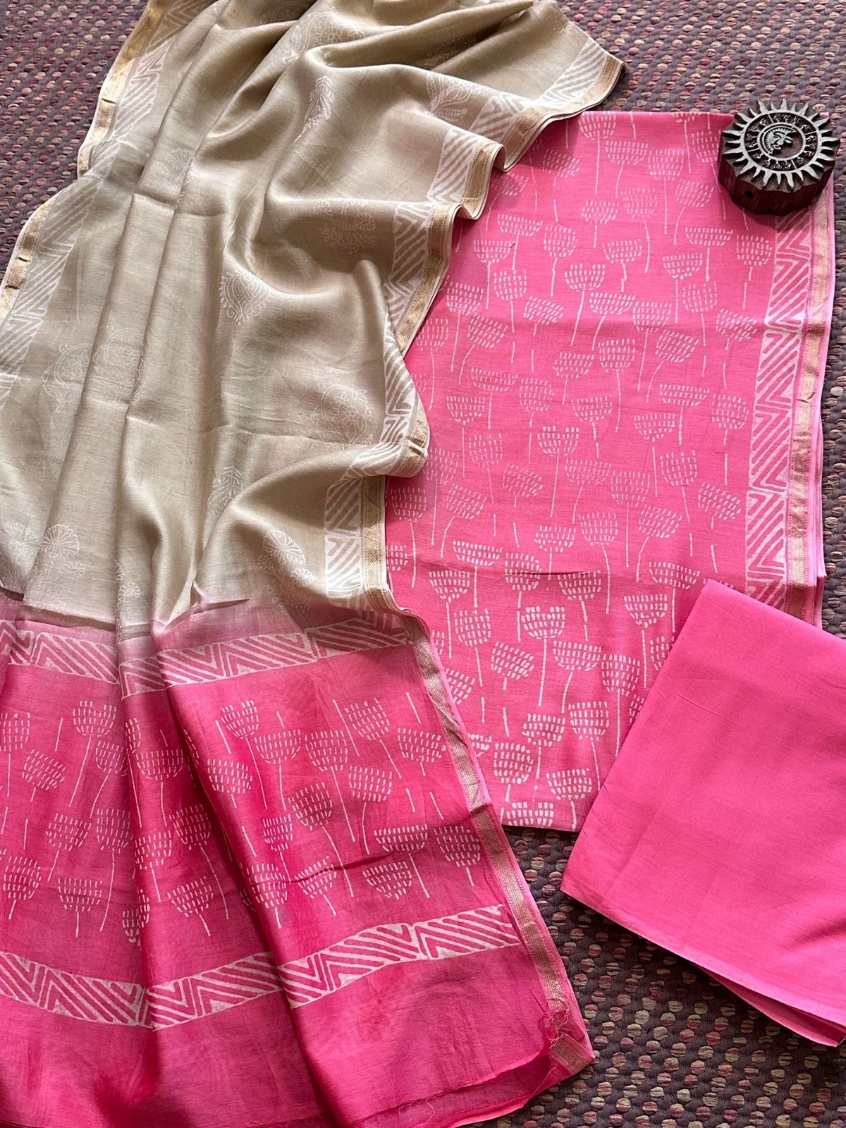 Premium Maheshwari Silk Set