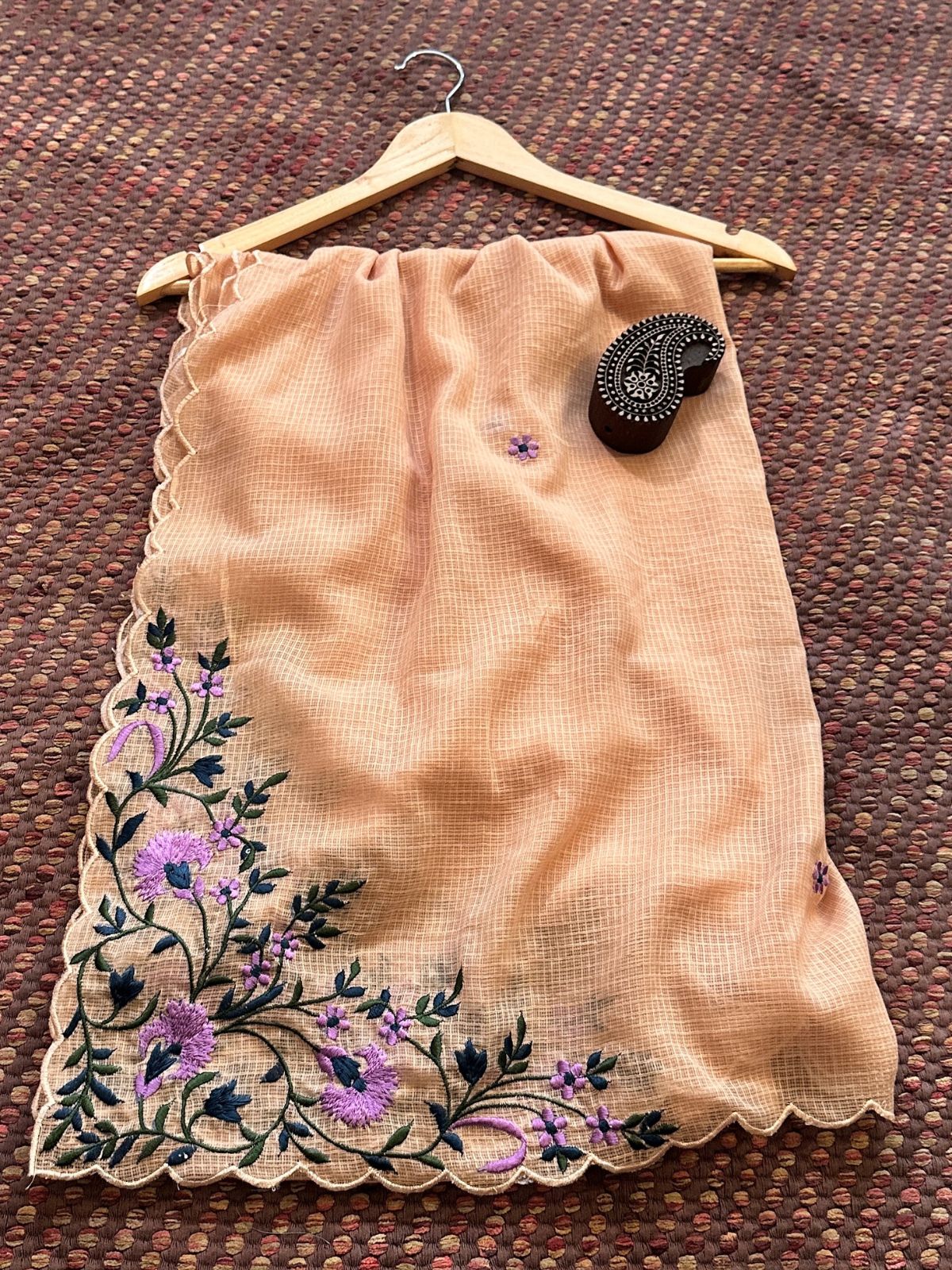 Emroidered Kota Doria Dupatta