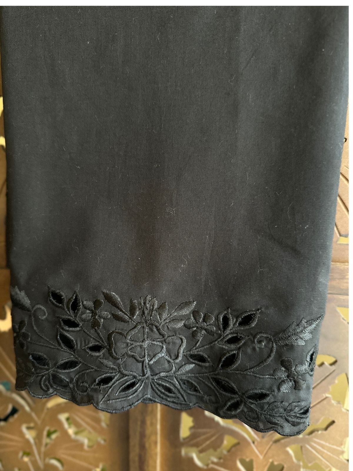 Bottom Wear Cutwork Fabric- Black