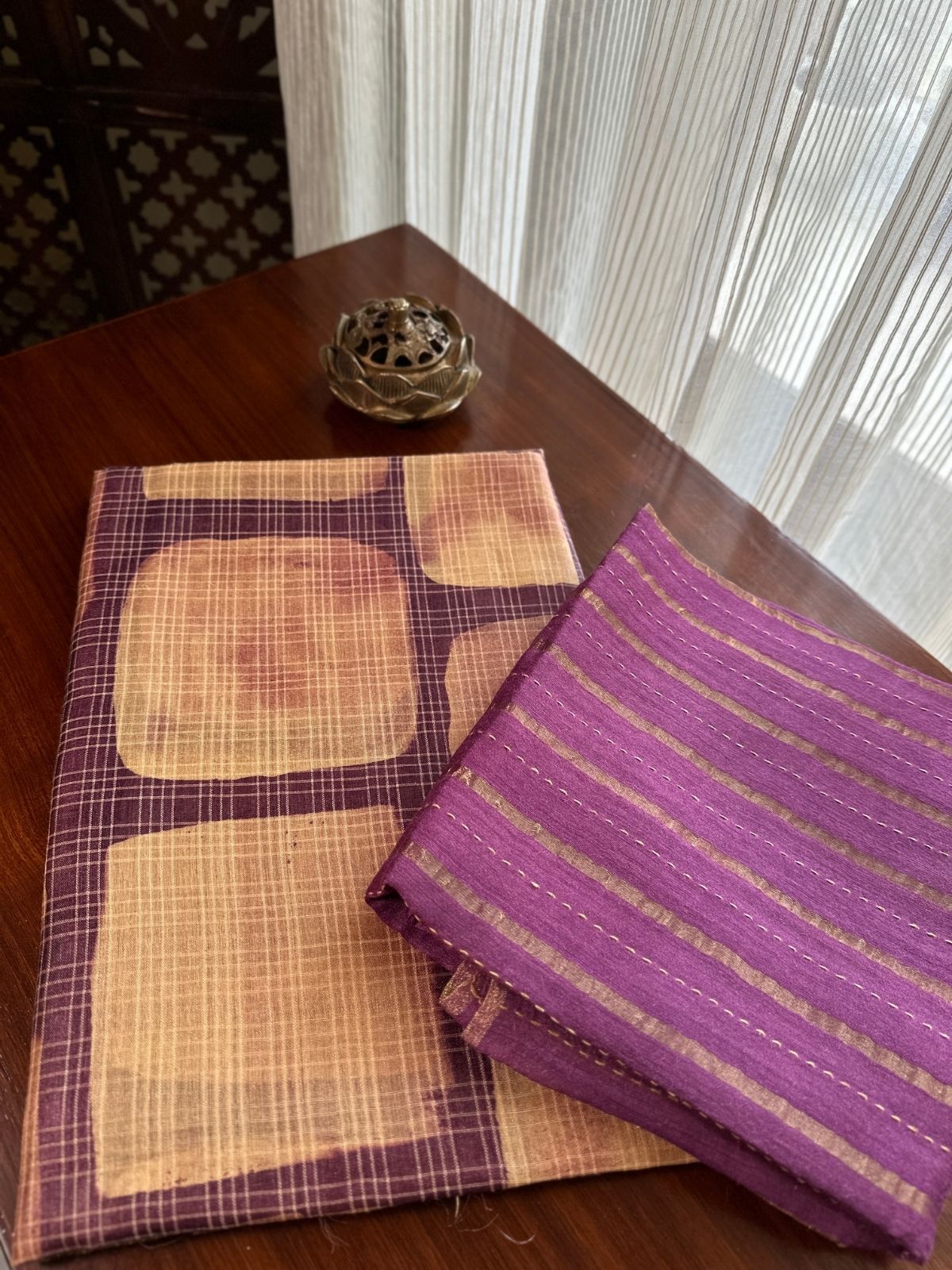 Premium Tussar Silk Unstitched Set