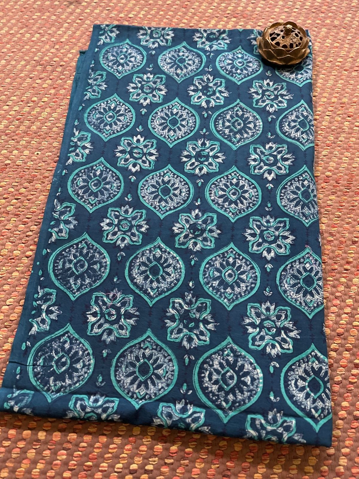 Pure Cotton Indigo Handblocked Fabric