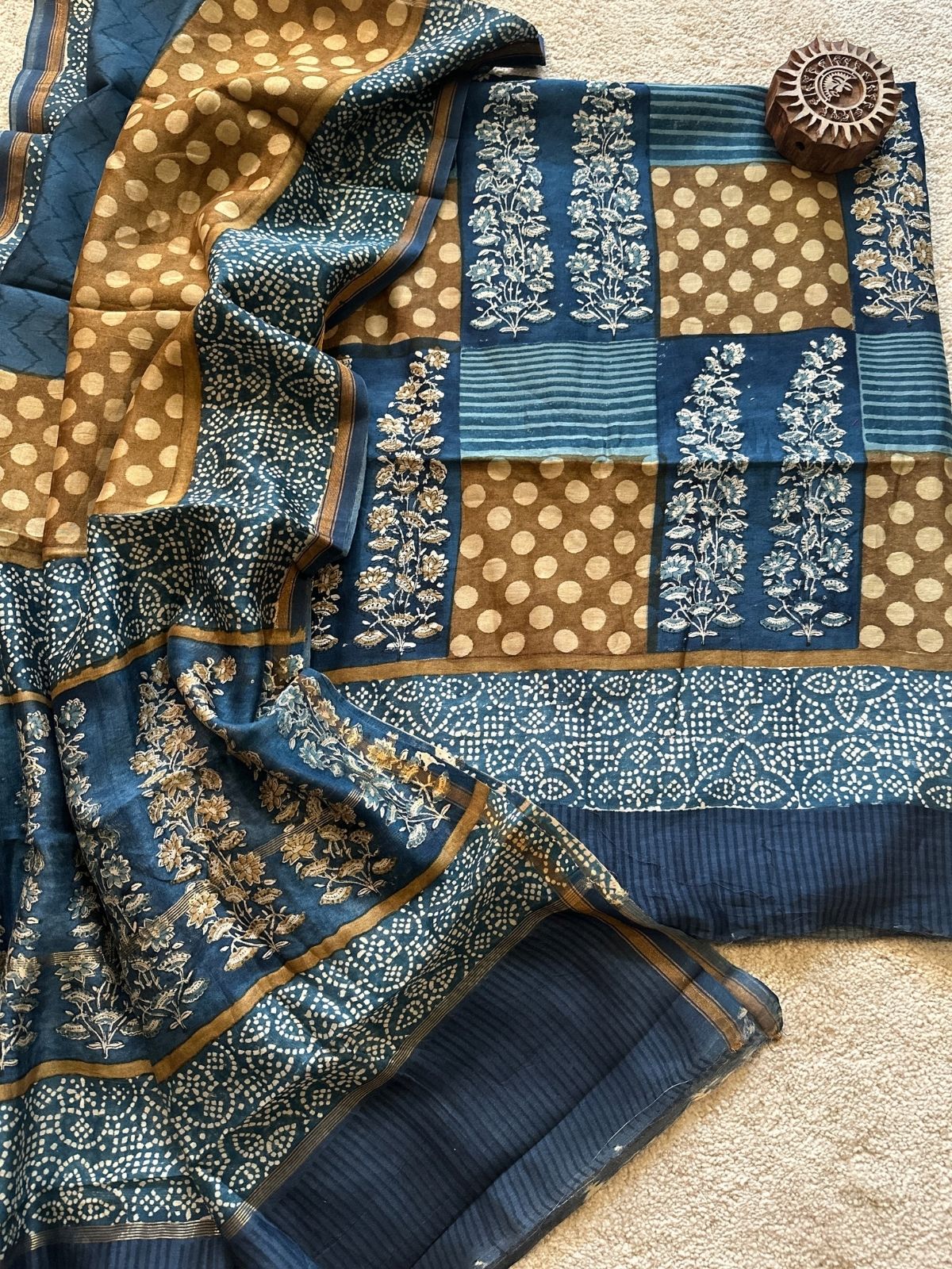 Nadia - Maheshwari Silk Unstitched Set