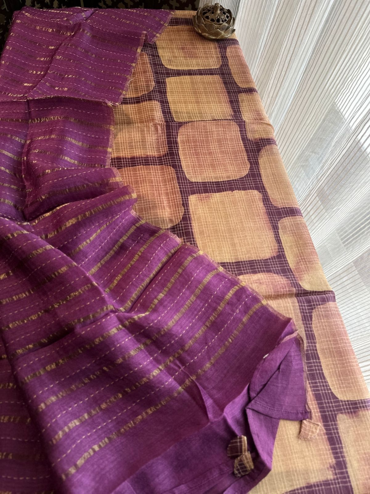 Premium Tussar Silk Unstitched Set