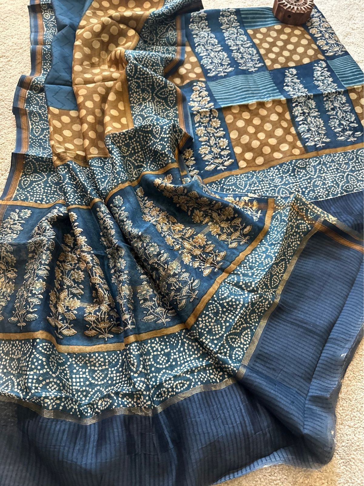 Nadia - Maheshwari Silk Unstitched Set