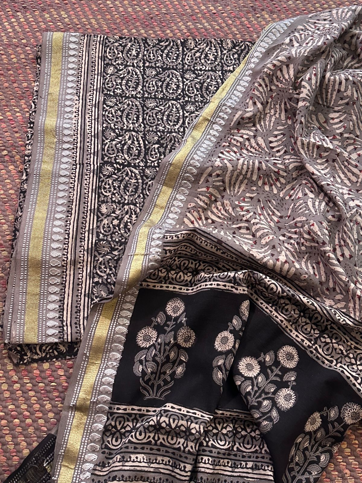 Pure Cotton Unstitched Set with Cotton Dupatta