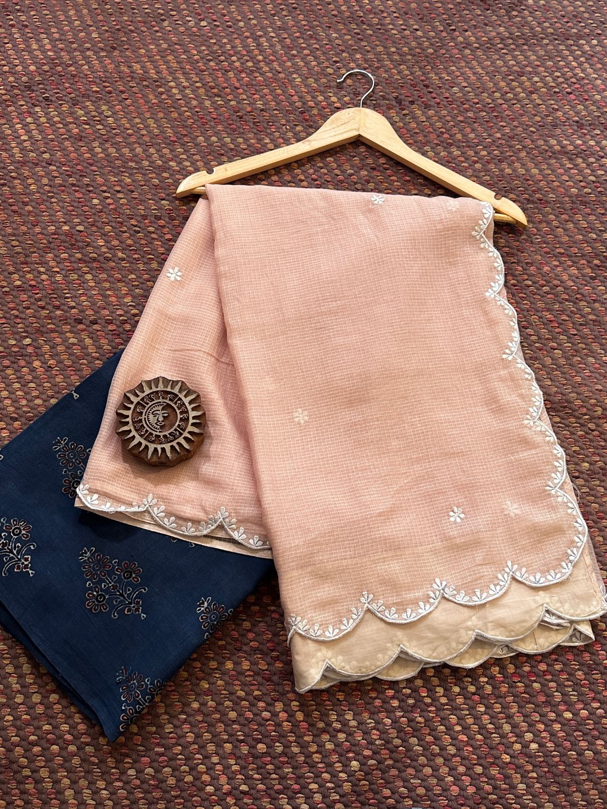 Exclusive Kota Doria Embroidered Saree