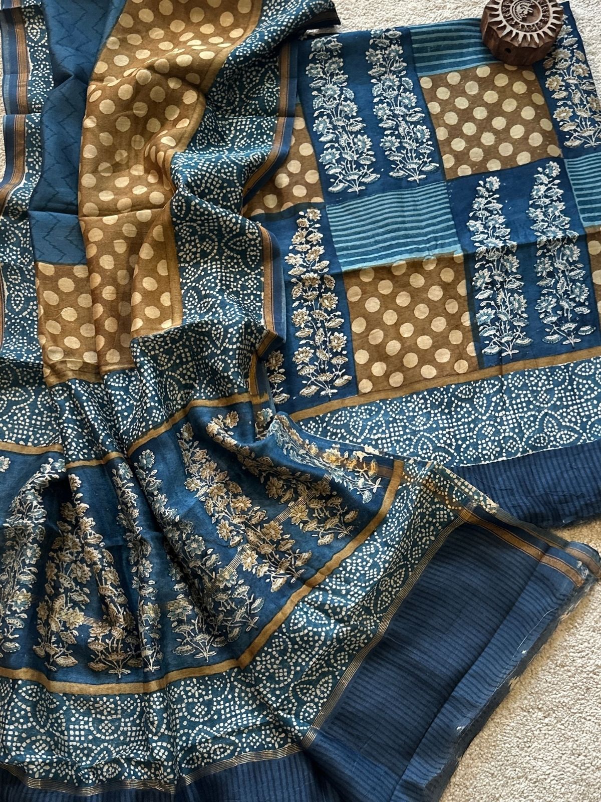 Nadia - Maheshwari Silk Unstitched Set