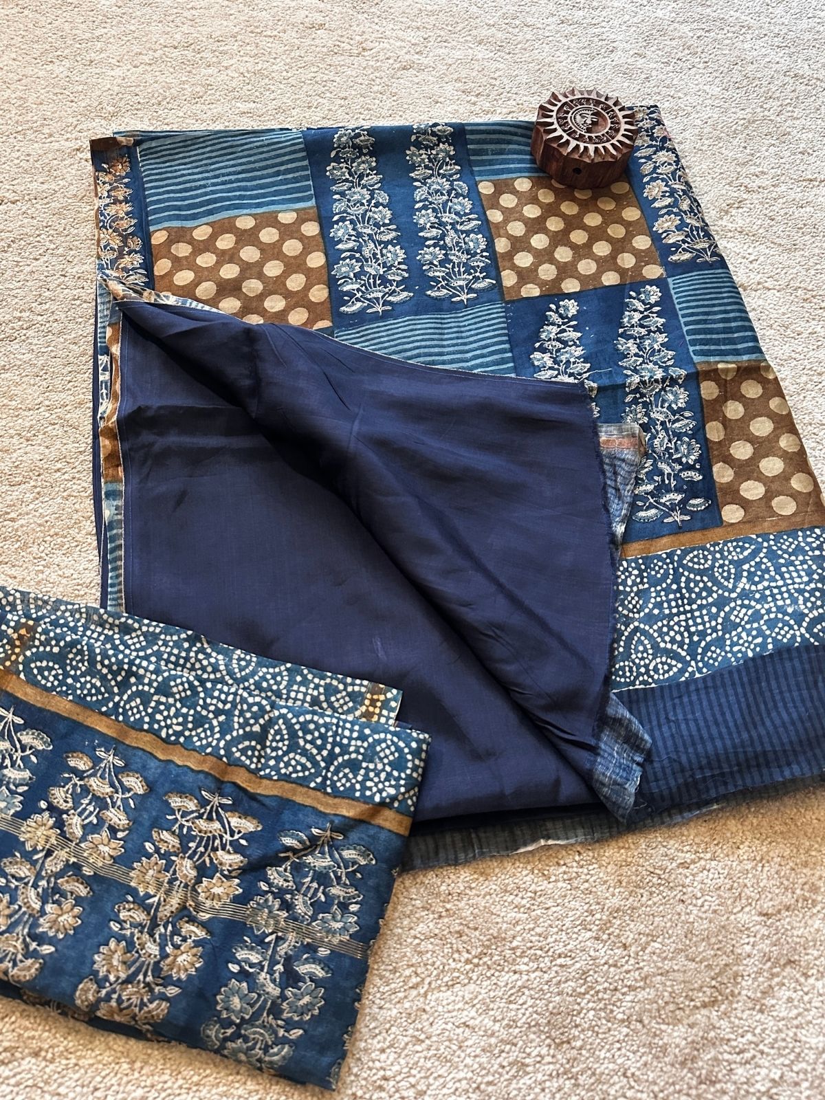 Nadia - Maheshwari Silk Unstitched Set