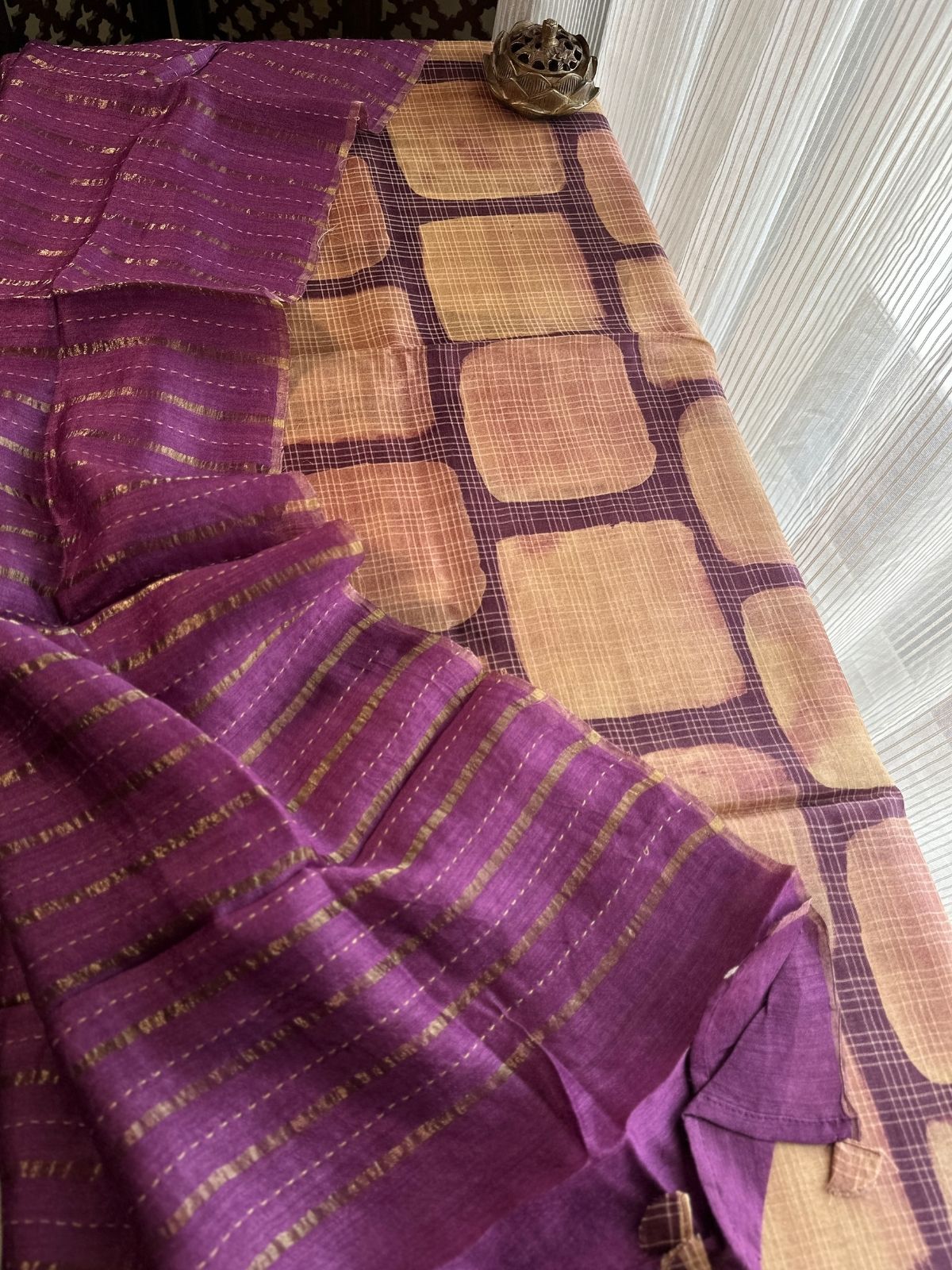 Premium Tussar Silk Unstitched Set