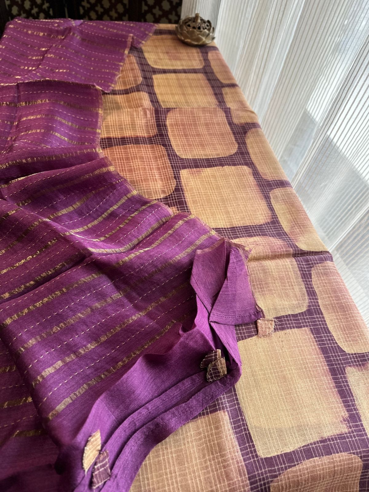 Premium Tussar Silk Unstitched Set