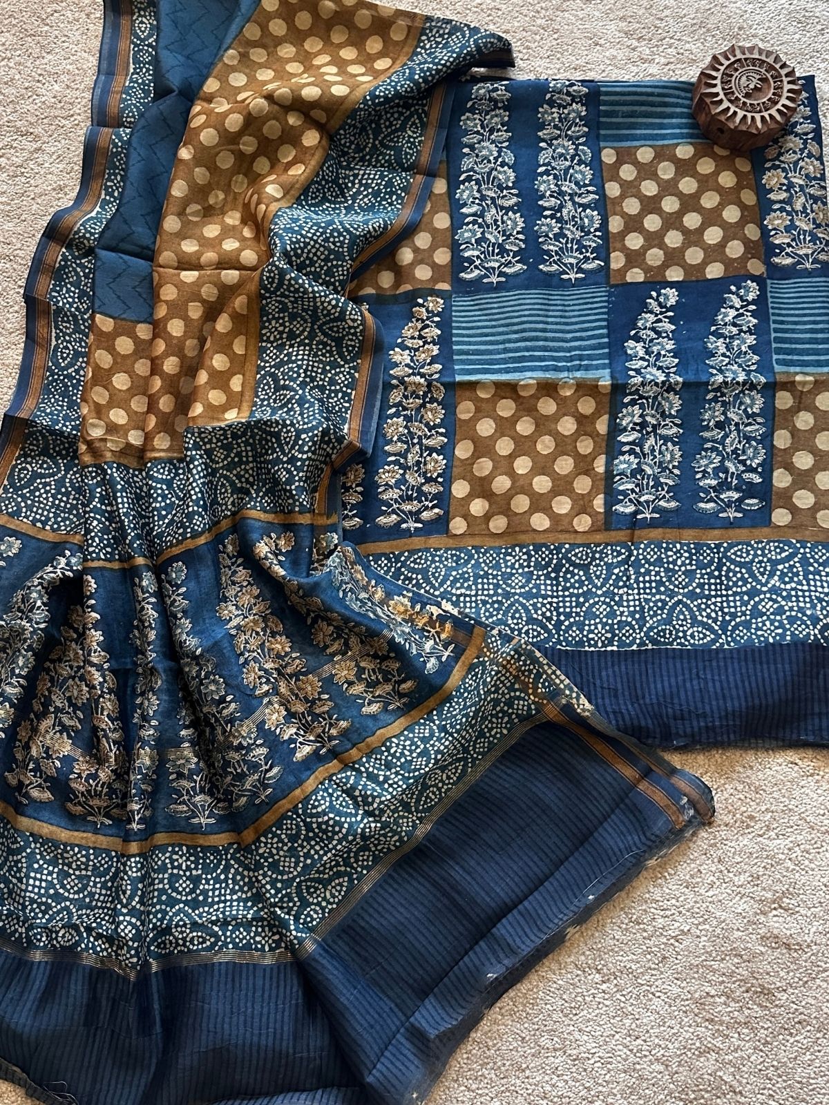 Nadia - Maheshwari Silk Unstitched Set