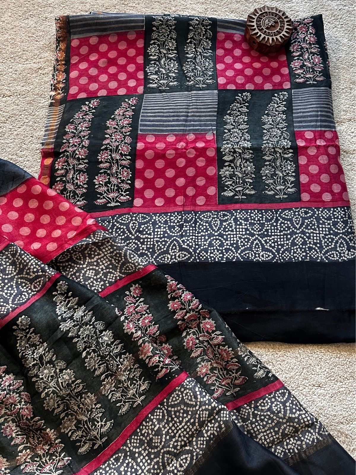 Zohra - Maheshwari Silk Unstitched Set