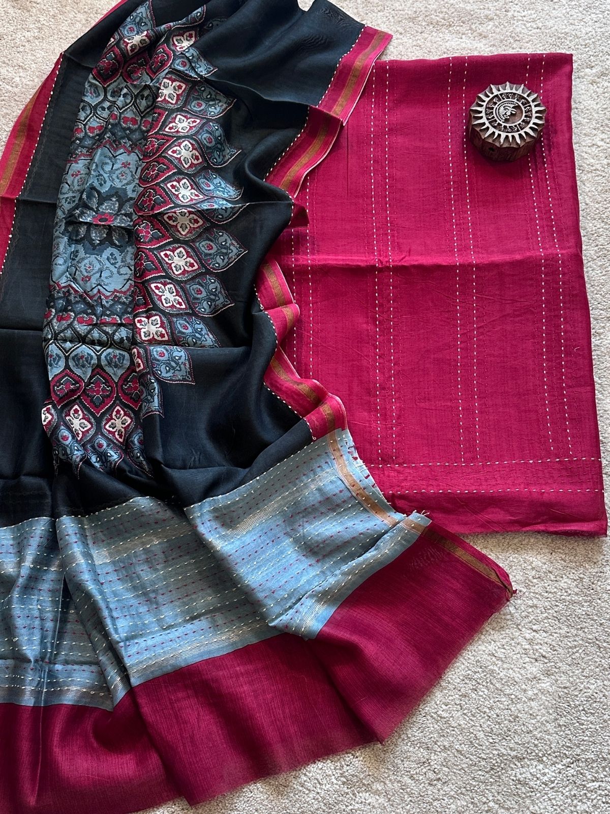 Gulmeher-Premium Maheshwari Silk Set