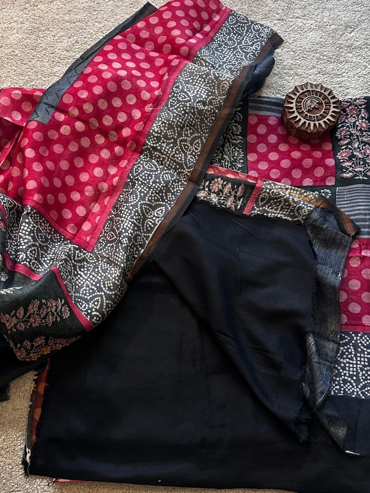 Zohra - Maheshwari Silk Unstitched Set