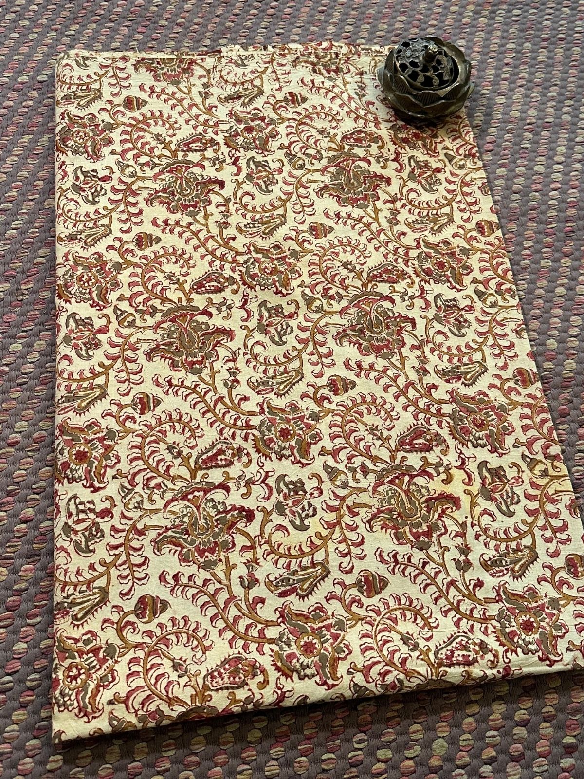 Pure Cotton Handblocked kalmkari Fabric