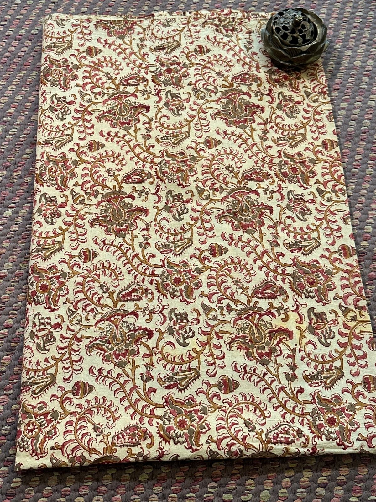 Pure Cotton Handblocked kalmkari Fabric