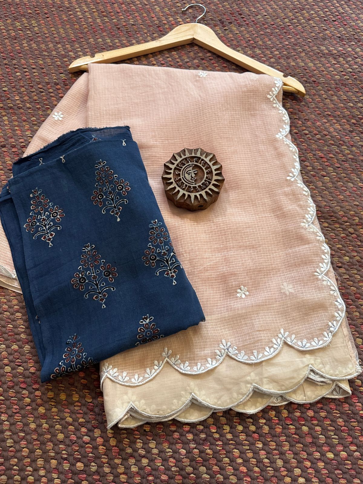 Exclusive Kota Doria Embroidered Saree
