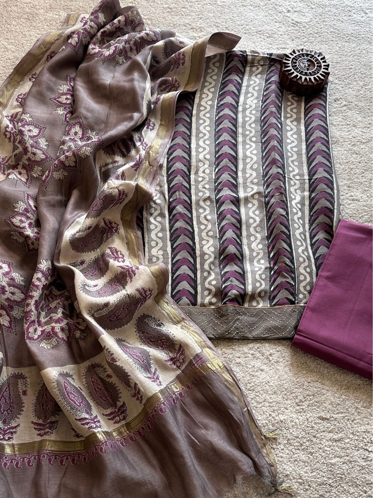 Seher Set - Maheshwari Silk Unstitched