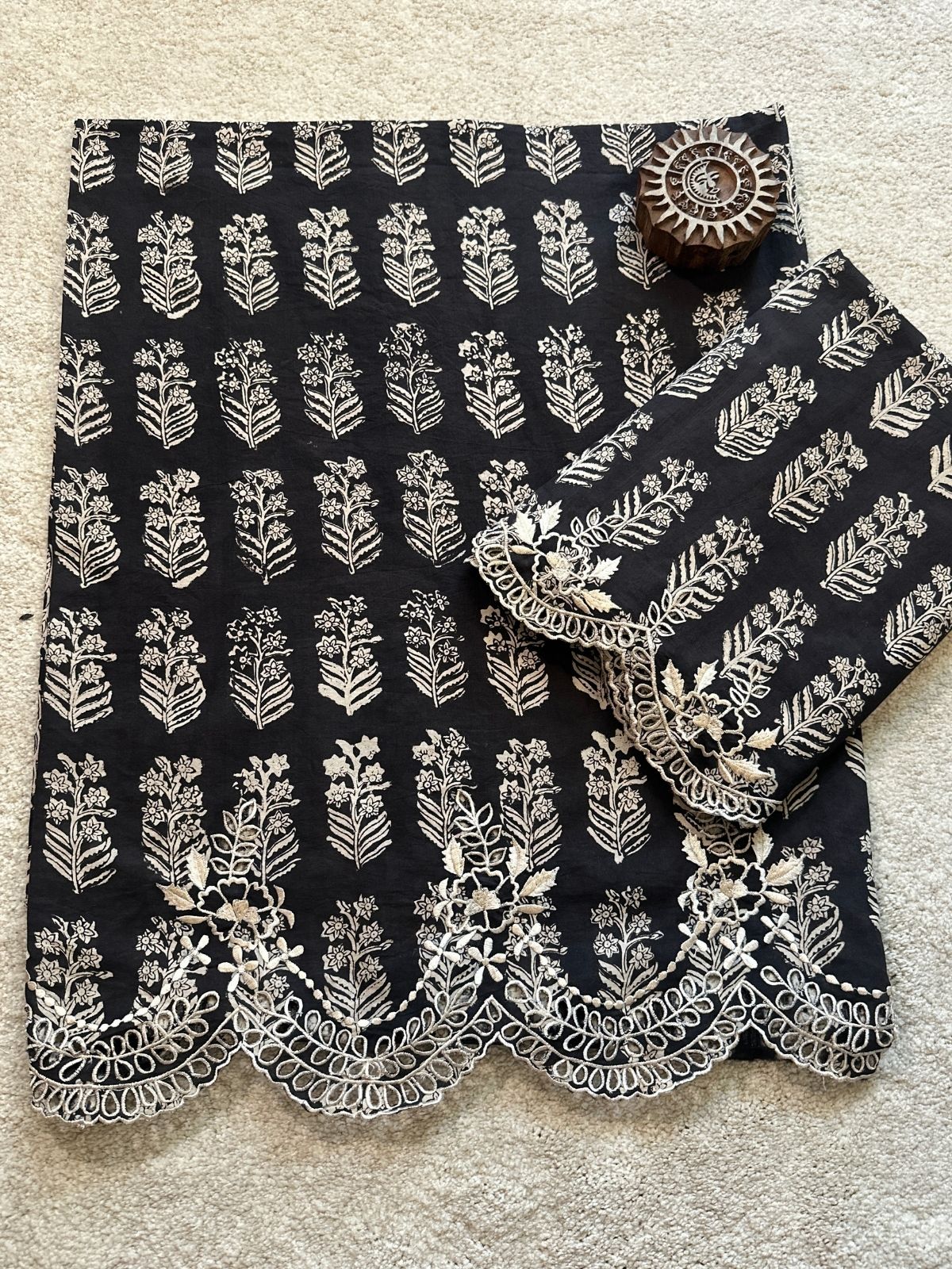 Noir- Coord Set with Cutwork Embroidery