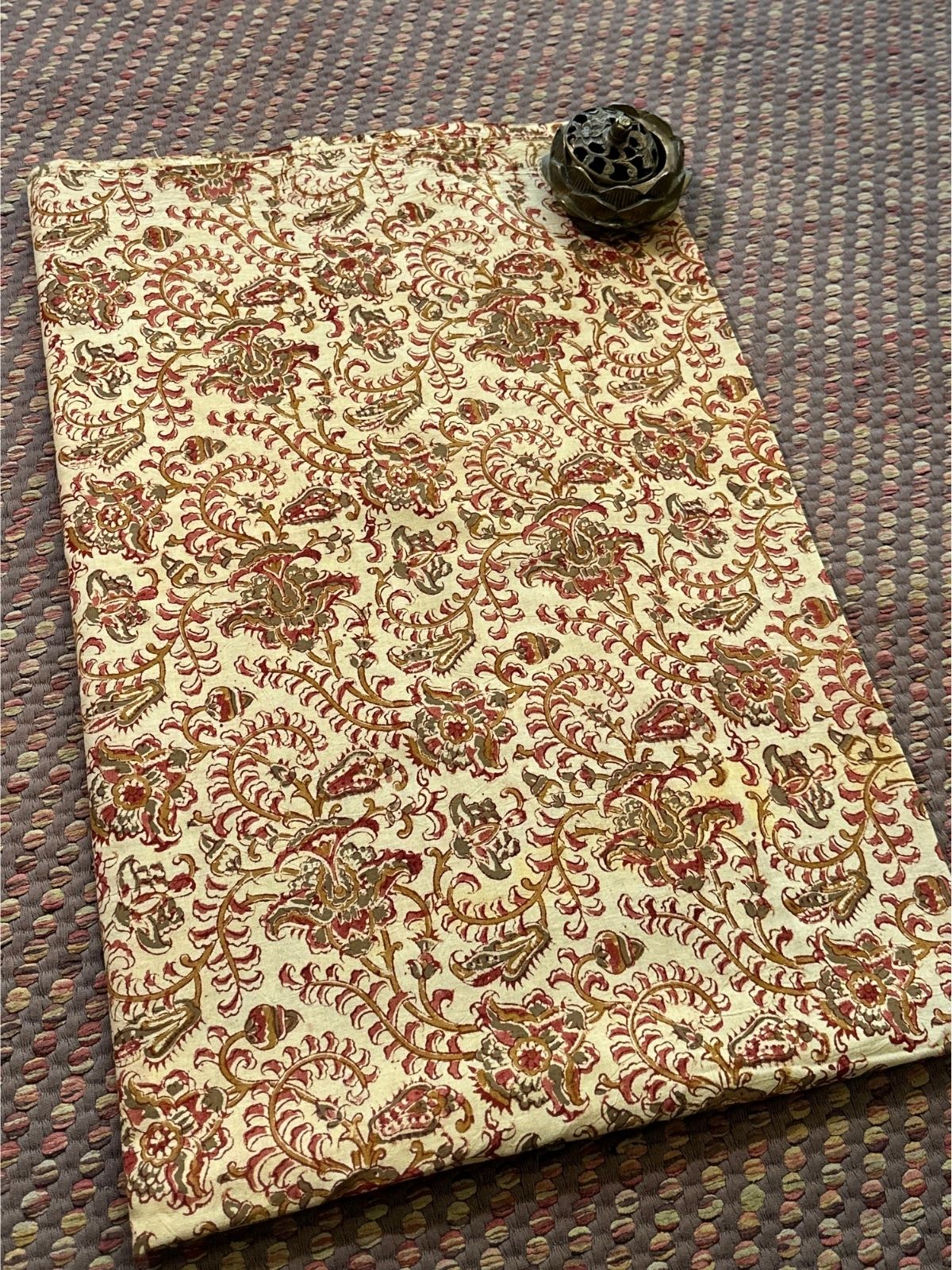 Pure Cotton Handblocked kalmkari Fabric